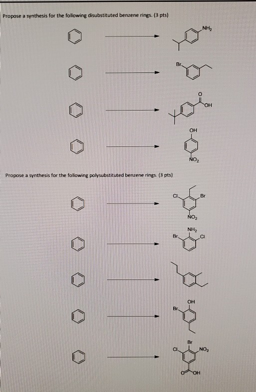 Solved Propose a synthesis for the following disubstituted | Chegg.com