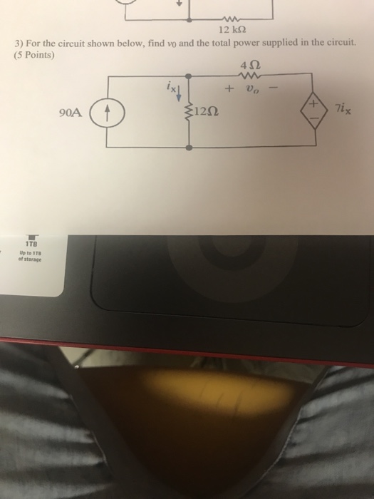 Solved For the circuit shown below, find V0 and the total | Chegg.com