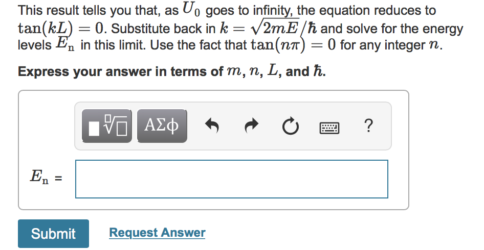 Solved This result tells you that, as Uo goes to infinity, | Chegg.com