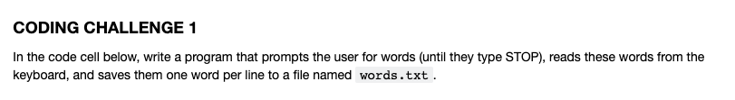 Solved CODING CHALLENGE 1 In The Code Cell Below, Write A | Chegg.com