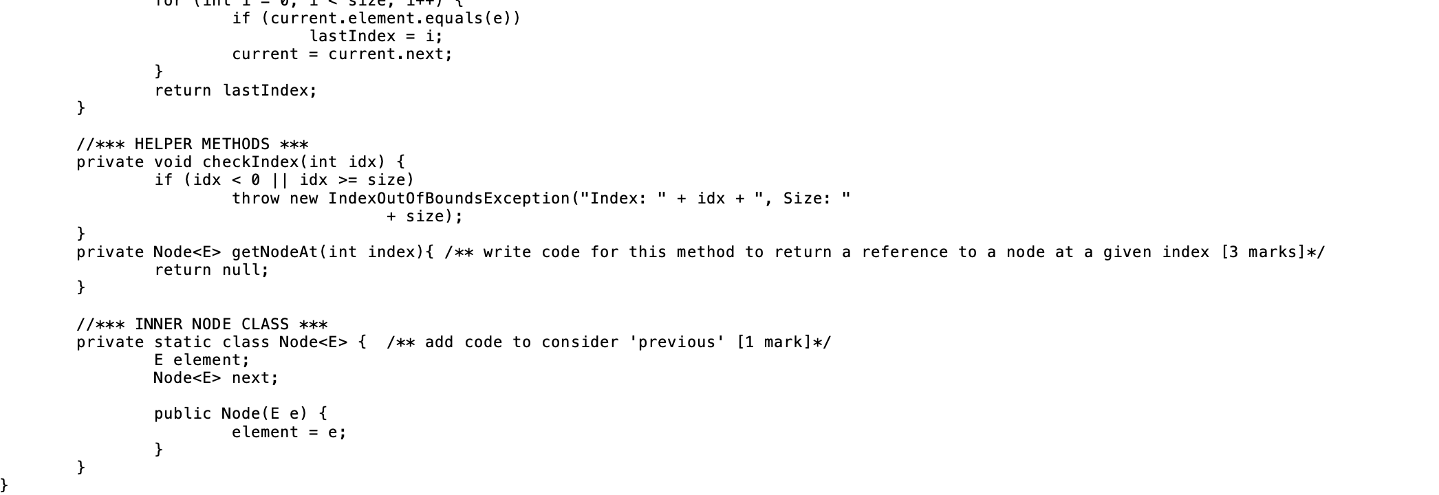 Solved In this assignment, you will convert the MyLinkedList | Chegg.com