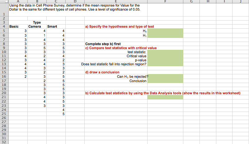 Solved 3 H Using the data in Cell Phone Survey, determine if | Chegg.com