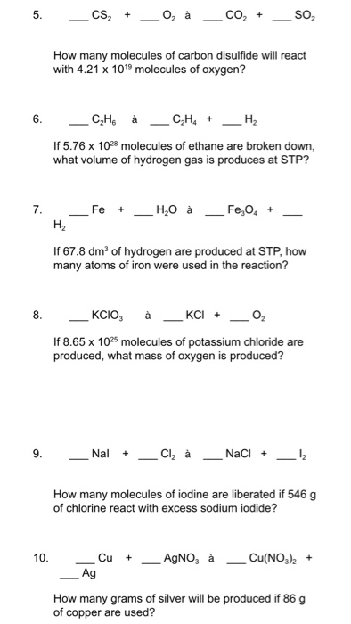 Solved How many molecules of carbon disulfide will react | Chegg.com