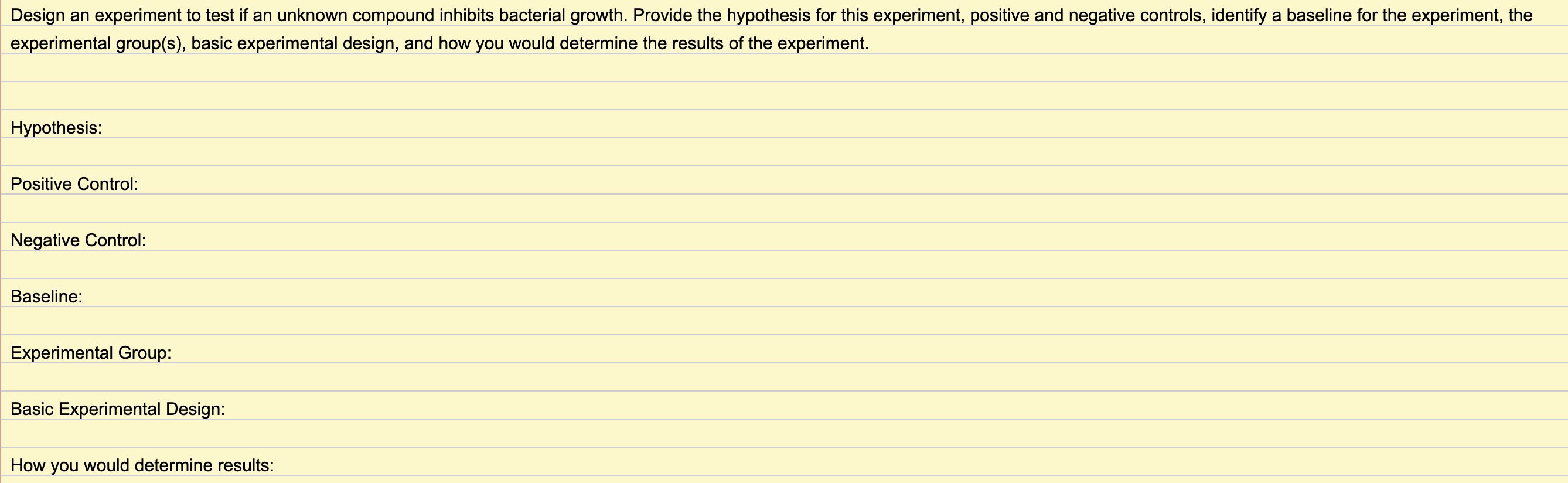 Solved Design an experiment to test if an unknown compound | Chegg.com
