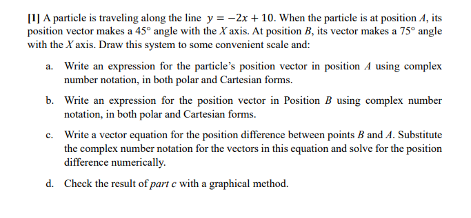 Solved 1 A Particle Is Traveling Along The Line Y 2x Chegg