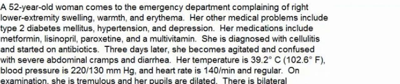 Solved A 52-year-old Woman Comes To The Emergency Department | Chegg.com