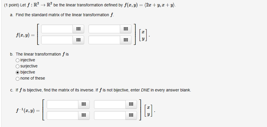 Solved Let F R 2 R 2be The Linear Transformation Defin Chegg Com