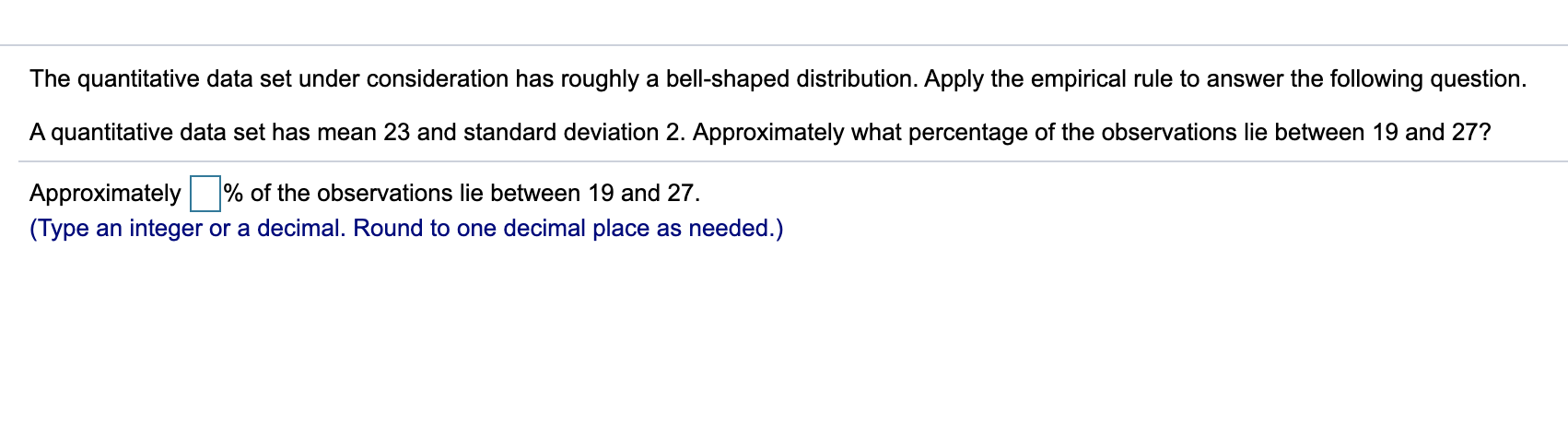 Solved The Quantitative Data Set Under Consideration Has | Chegg.com