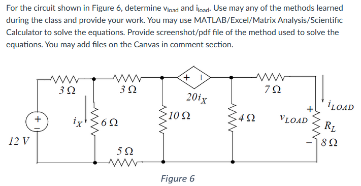 For The Circuit Shown In Figure 6, Determine \\( | Chegg.com