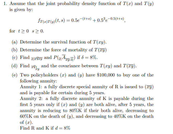Assume that the joint probability density function of | Chegg.com