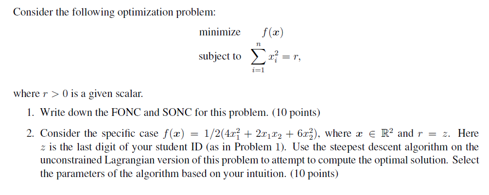 Solving unconstrained optimization problems using steepest descent algorithm  : r/optimization