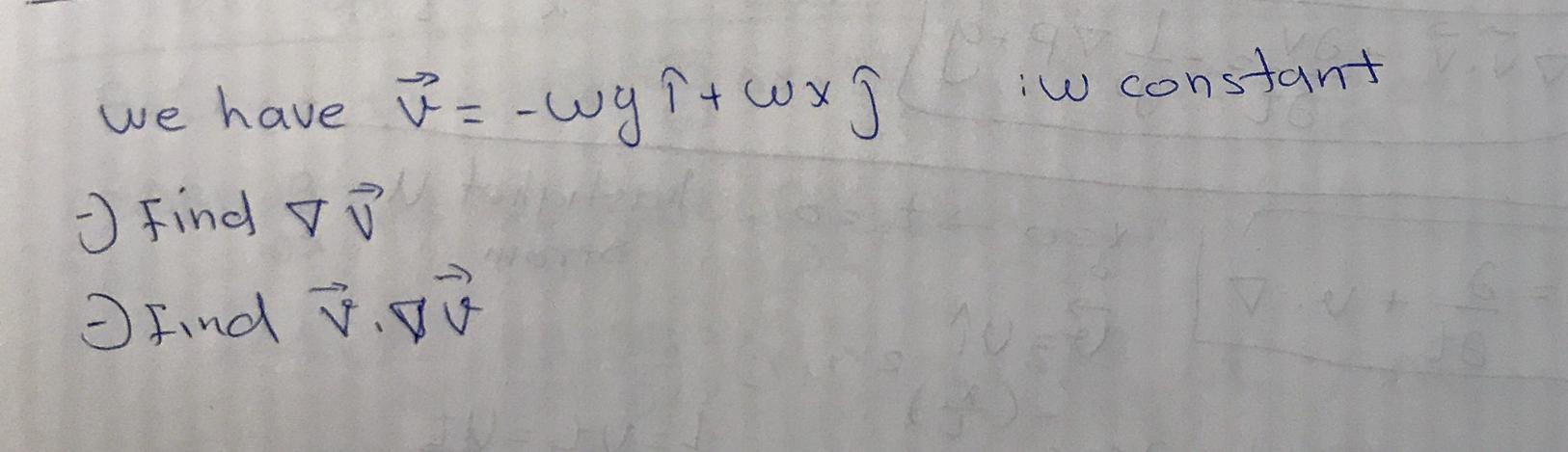 Solved We Have V Wyî W X ĵ Find Find V Iw Constant