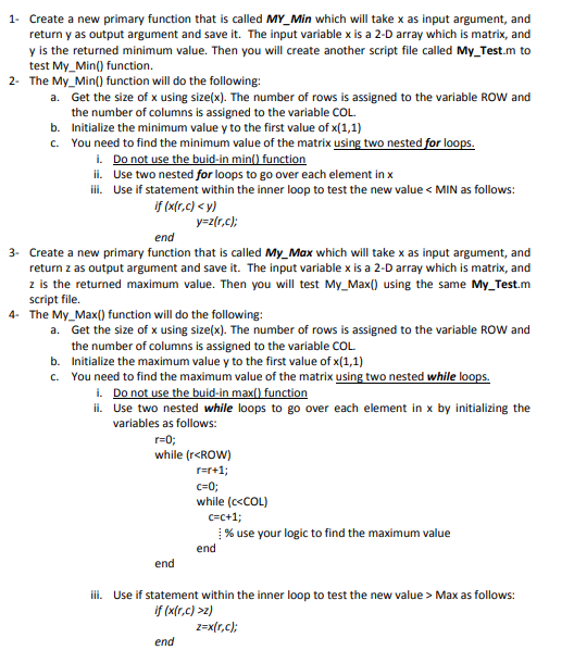 Solved 1- Create a new primary function that is called | Chegg.com