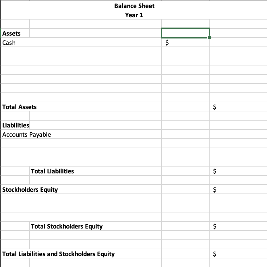 Solved Year 1 Transaction List: 1. Acquired $550,000 by | Chegg.com