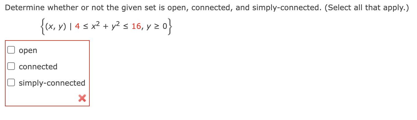 Solved Determine Whether Or Not The Given Set Is Open, | Chegg.com