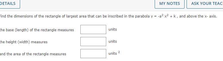 Solved Find The Dimensions Of The Rectangle Of Largest Area | Chegg.com