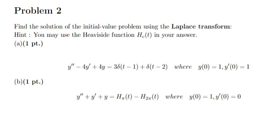 Find the solution of the initial-value problem using | Chegg.com