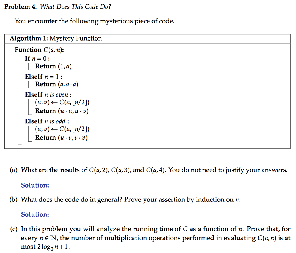 Solved Problem 4. What Does This Code Do? You encounter the | Chegg.com