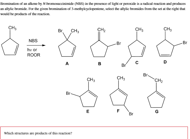 Solved Bromination of an alkene by N-bromosuccinimide (NBS) | Chegg.com