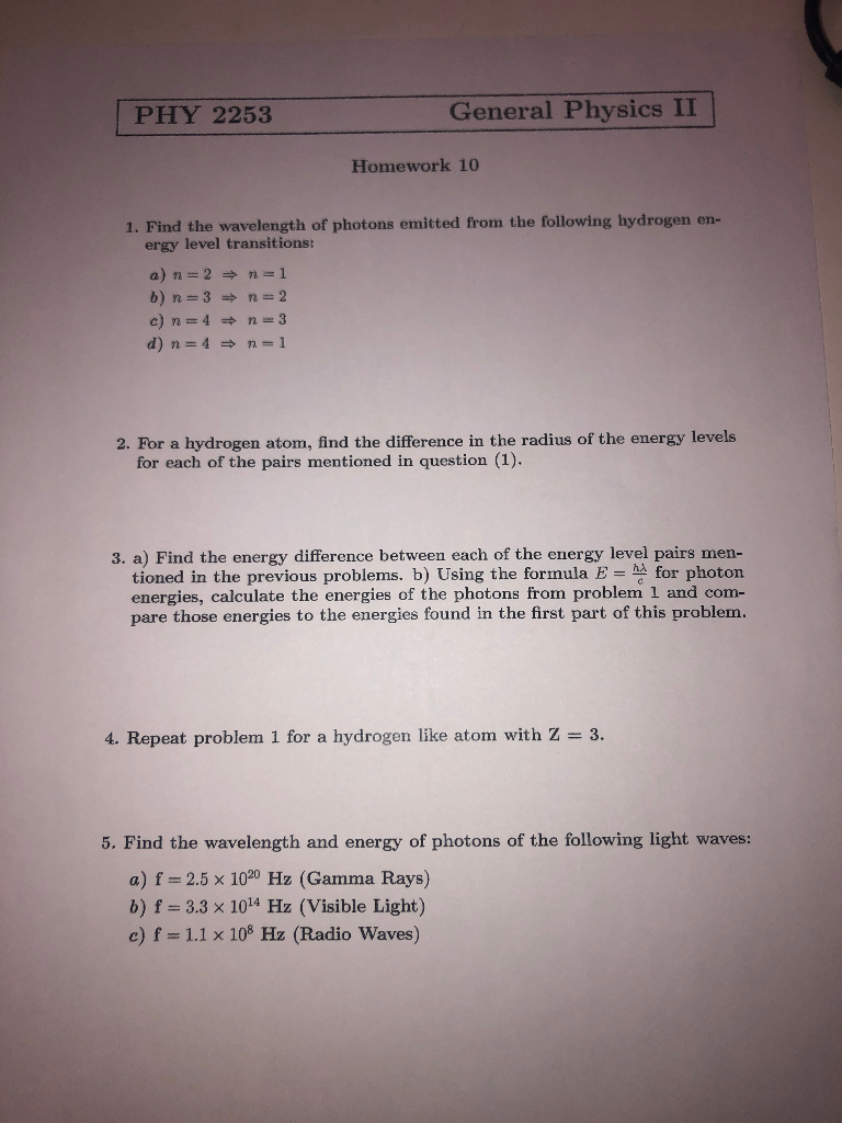 Solved General Physics II PHY 2253 Homework 10 1. Find the | Chegg.com