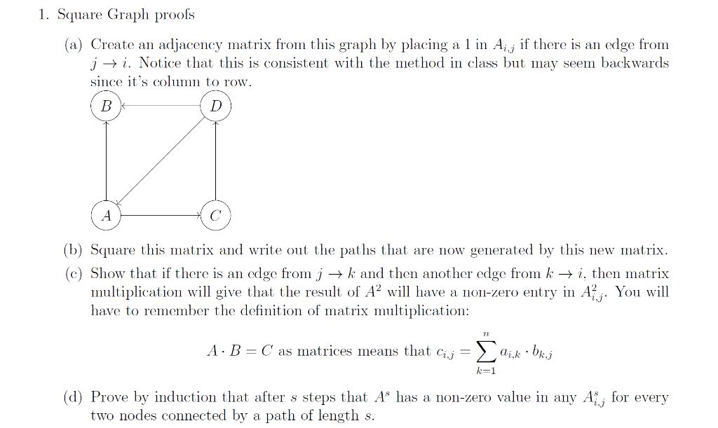 Solved A Create An Adjacency Matrix From This Graph By Chegg Com   PhpNmpixe