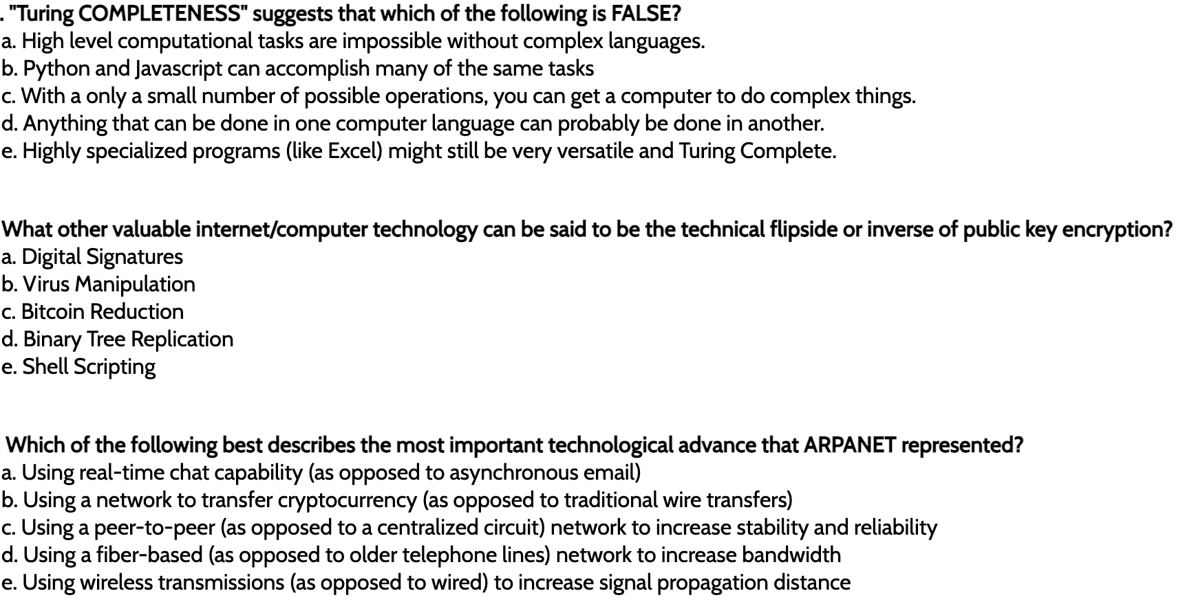 Solved "Turing COMPLETENESS" suggests that which of the