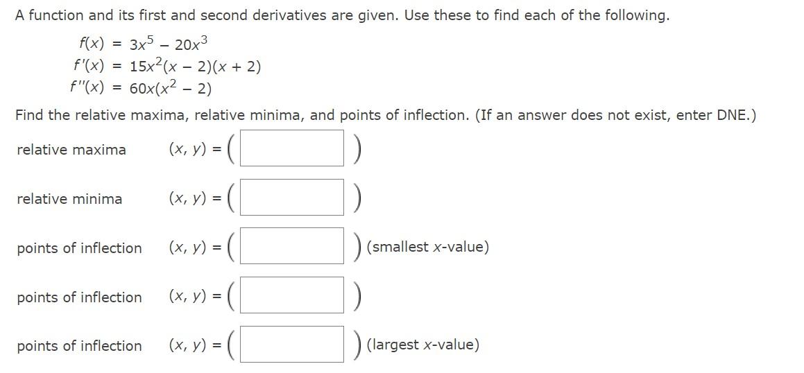 Solved A function and its first and second derivatives are | Chegg.com