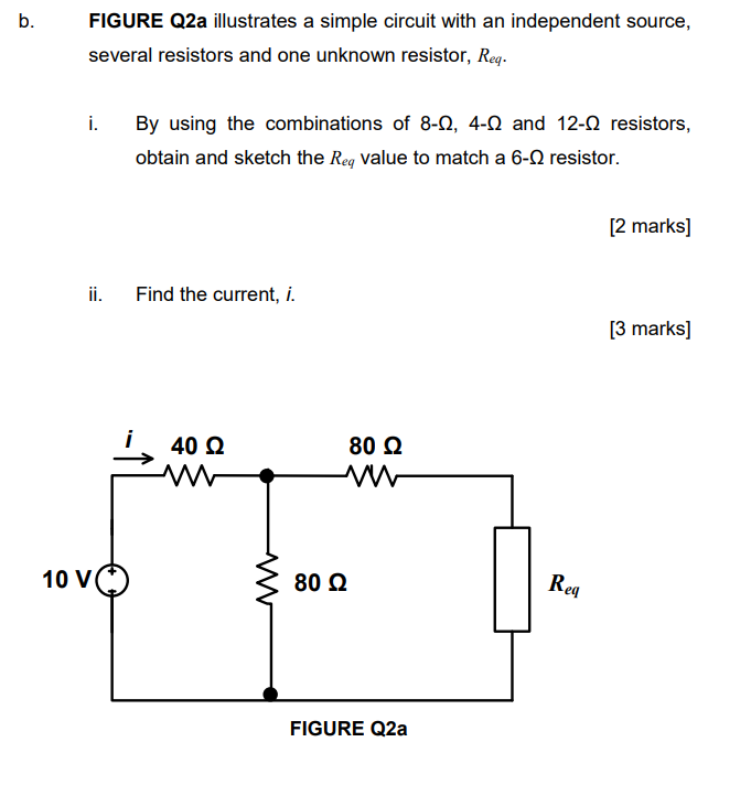 Solved B. FIGURE Q2a Illustrates A Simple Circuit With An | Chegg.com