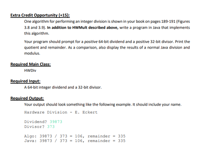 Solved Must Be Written In Java Arithmetic Logic Units Chegg Com