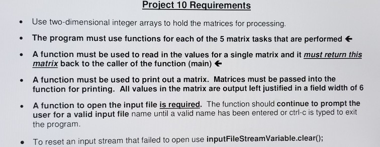 Solved Project 10 Description Write a program that opens an | Chegg.com
