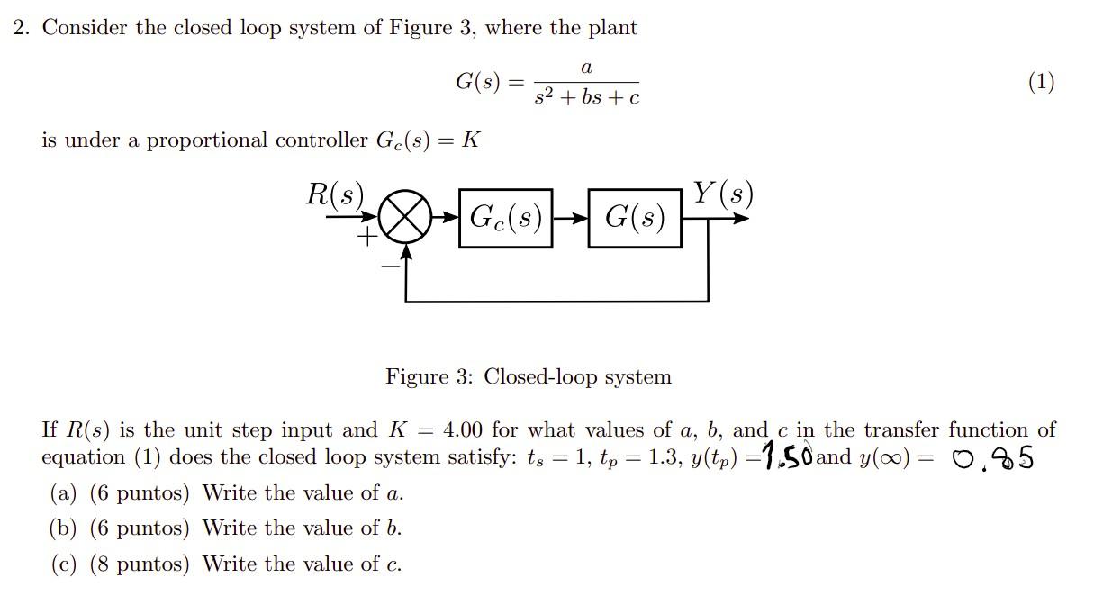 Solved Consider The Closed Loop System Of Figure 3, Where | Chegg.com