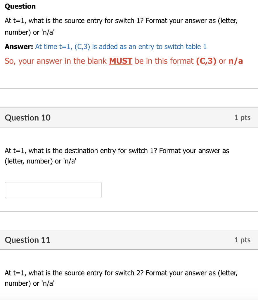 Solved Question 21 1 pts At t=4, what is the source entry | Chegg.com