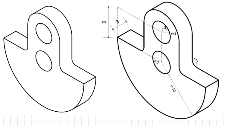 Solved Sketch the front, top and side views of the following | Chegg.com