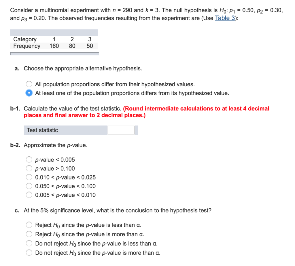 multinomial experiment is