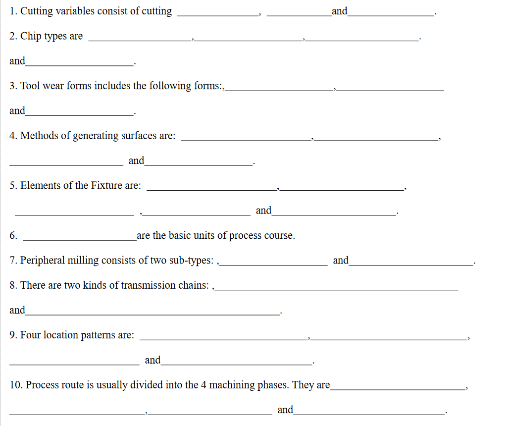 Solved 1. Cutting variables consist of cutting and 2. Chip | Chegg.com