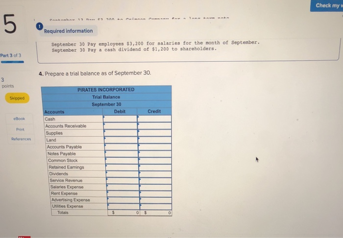 Solved Check my work Required information The folliowing | Chegg.com