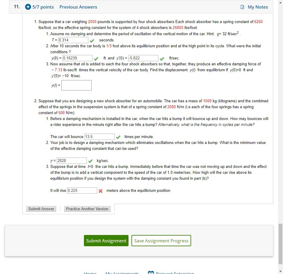 11. + 5/7 points Previous Answers My Notes 1. Suppose | Chegg.com