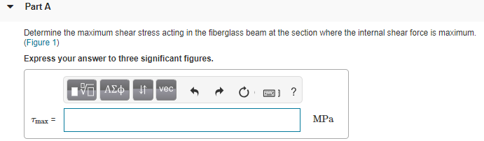 Solved Part A Determine the maximum shear stress | Chegg.com