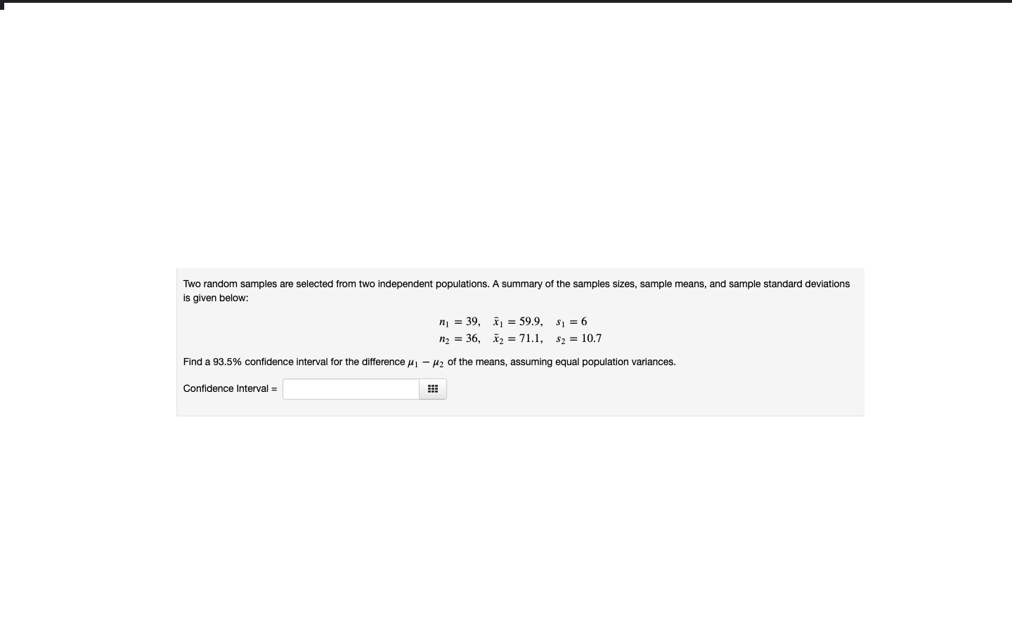 Solved Two random samples are taken, with each group asked | Chegg.com