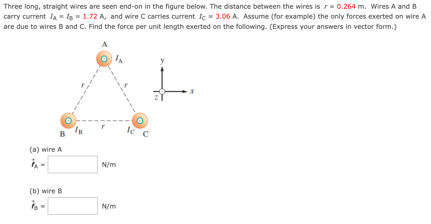 Solved Three Long, Straight Wires Are Seen End-on In The | Chegg.com