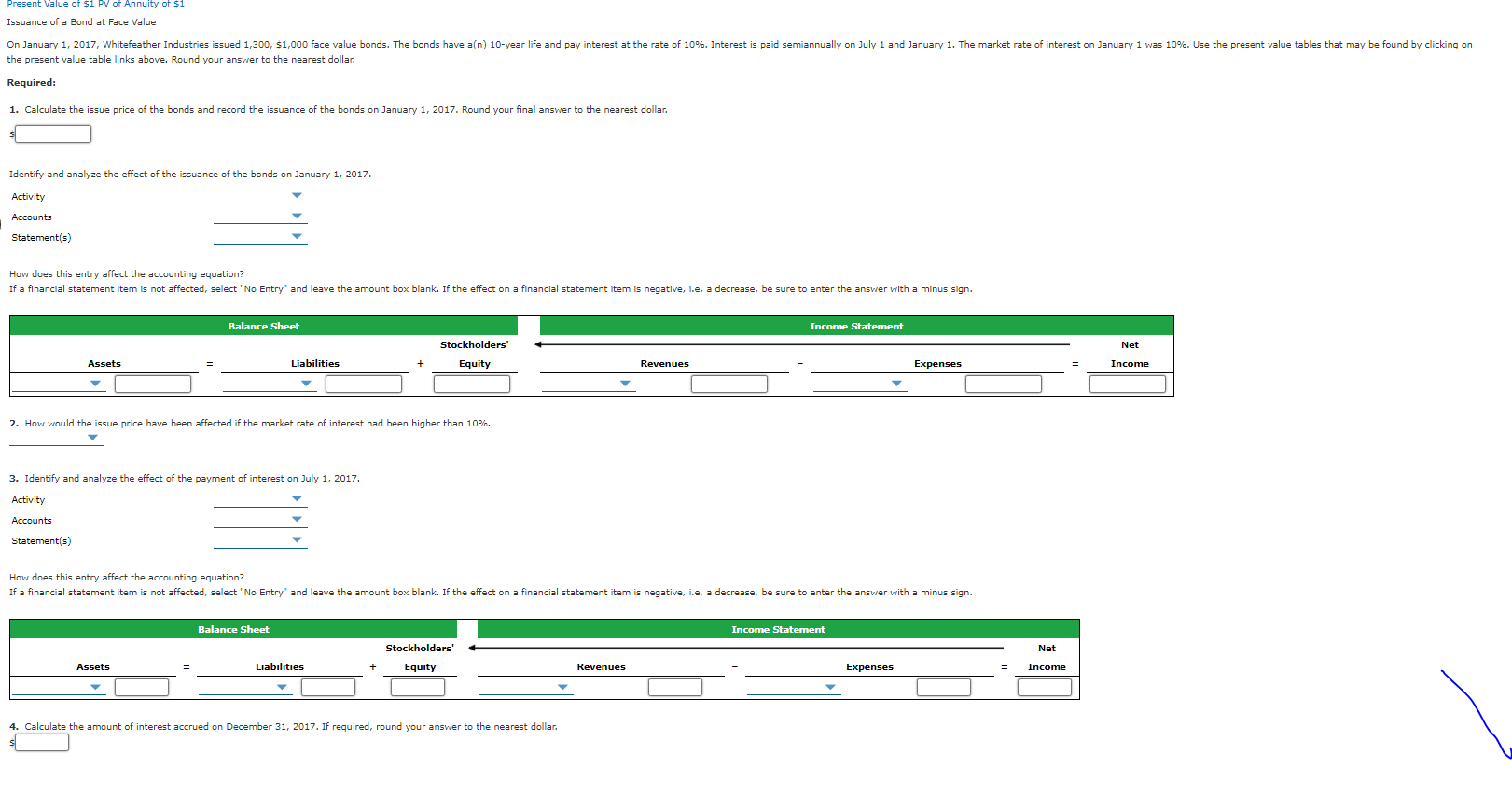 Solved Present Value Of $1 PV Of Annuity Of $1 Issuance Of A | Chegg.com