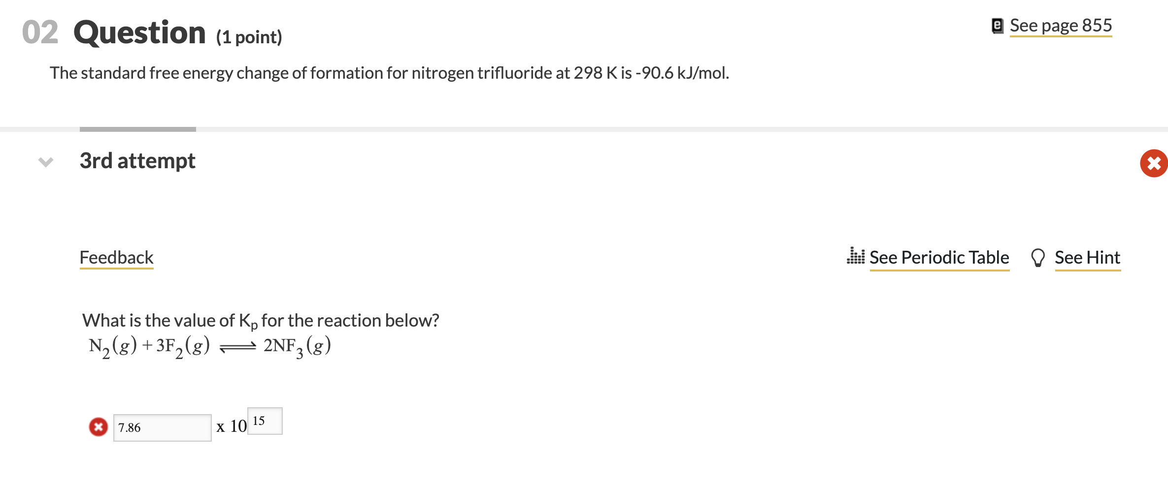 Solved 13 Question (1 point) @ See page 896 Use the | Chegg.com