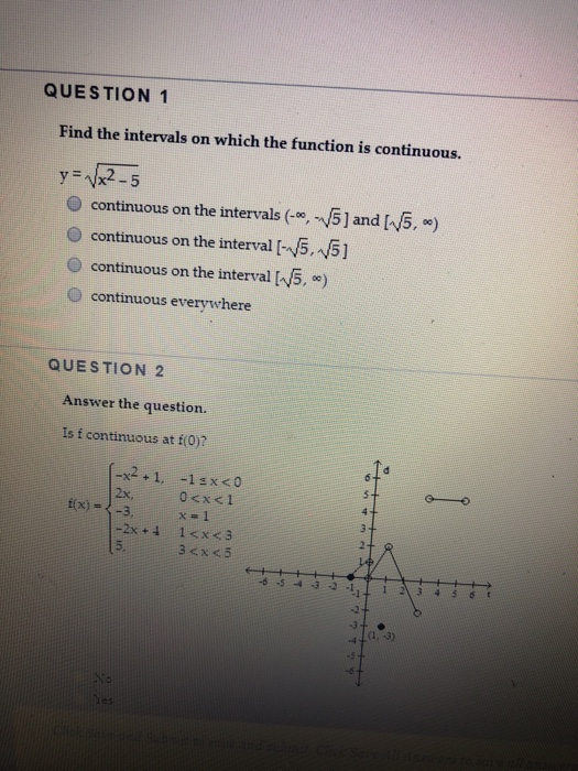 Solved QUESTION 1 Find the intervals on which the function | Chegg.com