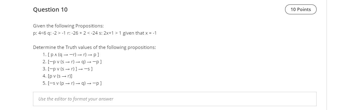Solved Question 10 10 Points Given the following | Chegg.com