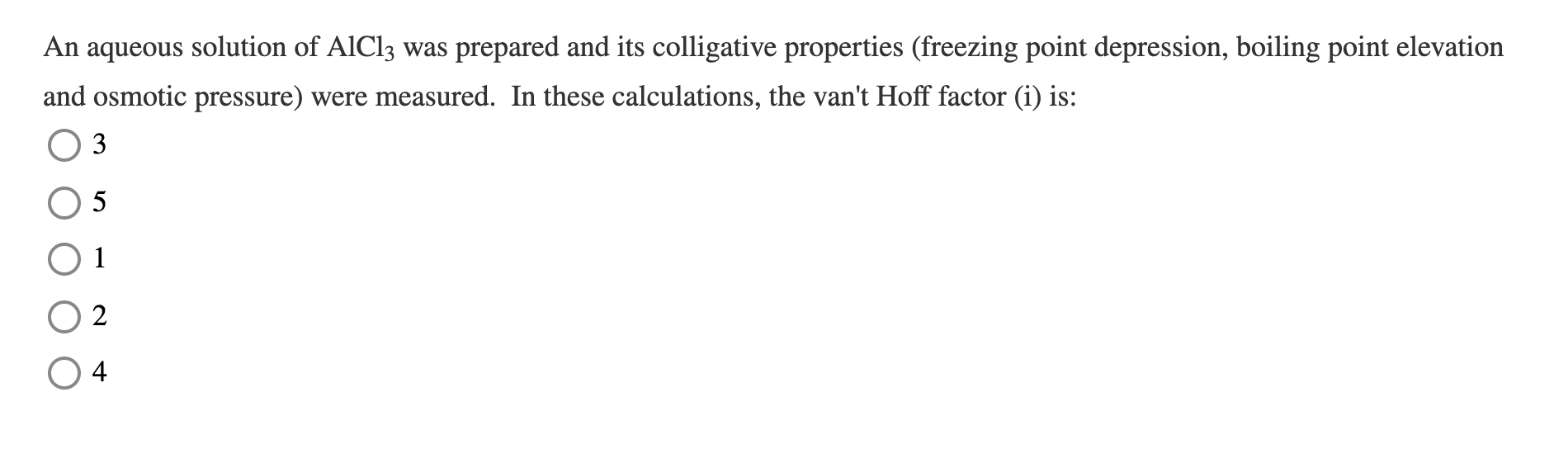 Solved An aqueous solution of AlCl3 was prepared and its | Chegg.com