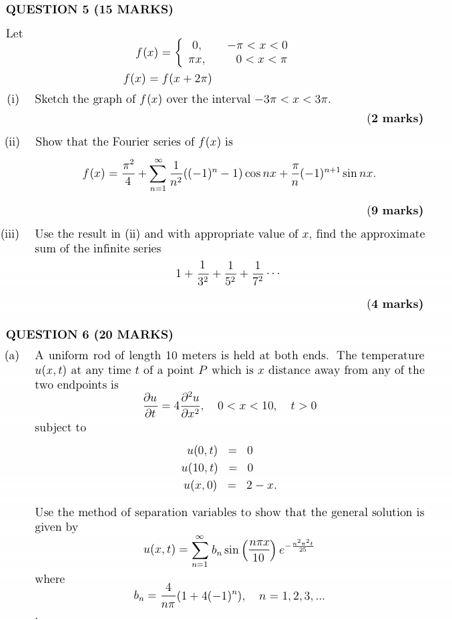 Solved QUESTION 5 (15 MARKS) Let ={₁ f(x) = f(x + 2x) (i) | Chegg.com