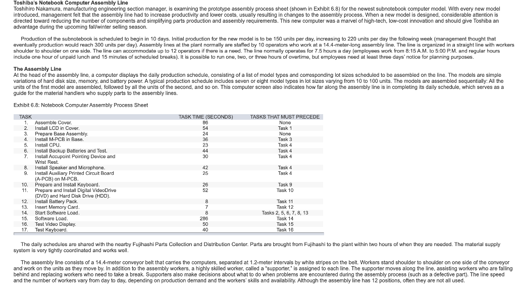 Toshiba's Notebook Computer Assembly Line Toshihiro