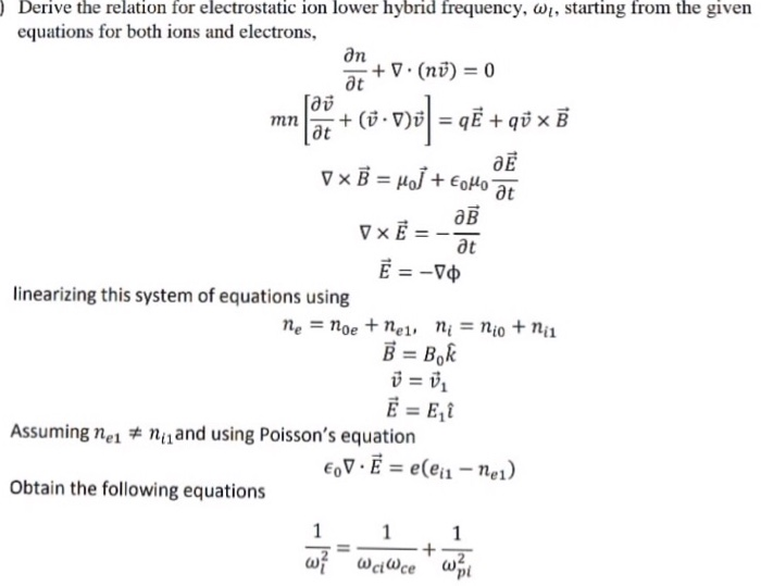 Solved ) Derive the relation for electrostatic ion lower | Chegg.com