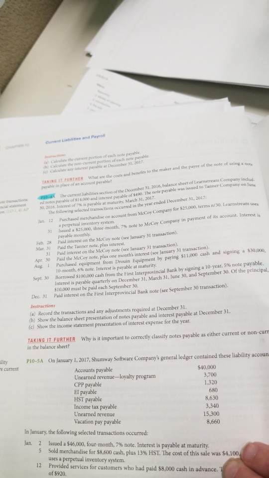 Solved Current Liabilities and Payroll 시. ( akulate the | Chegg.com