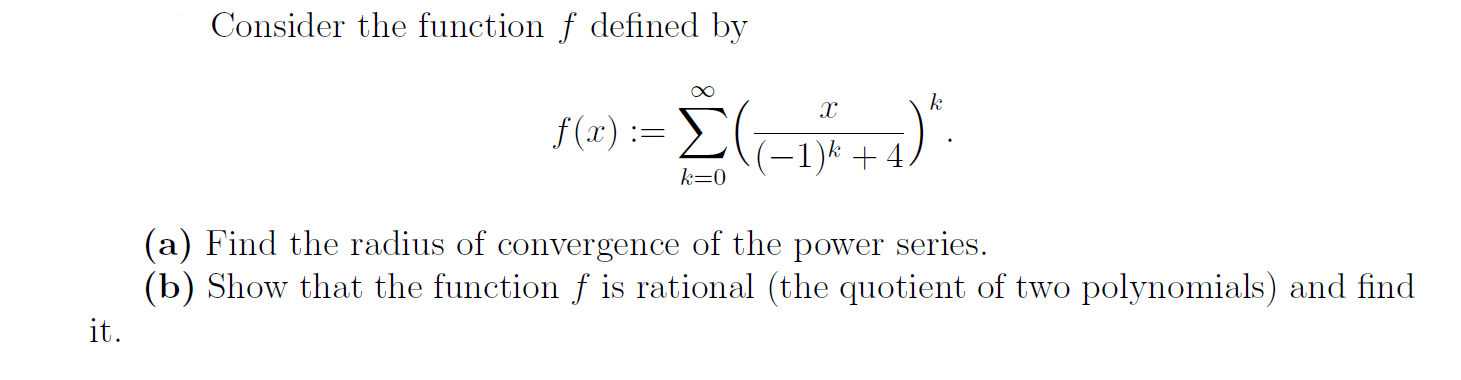 Solved Consider the function f defined by | Chegg.com